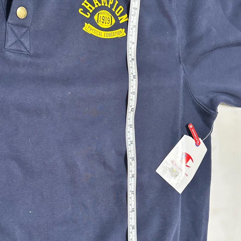 Champion Dark Blue Hoodie with‎ Yellow Accents